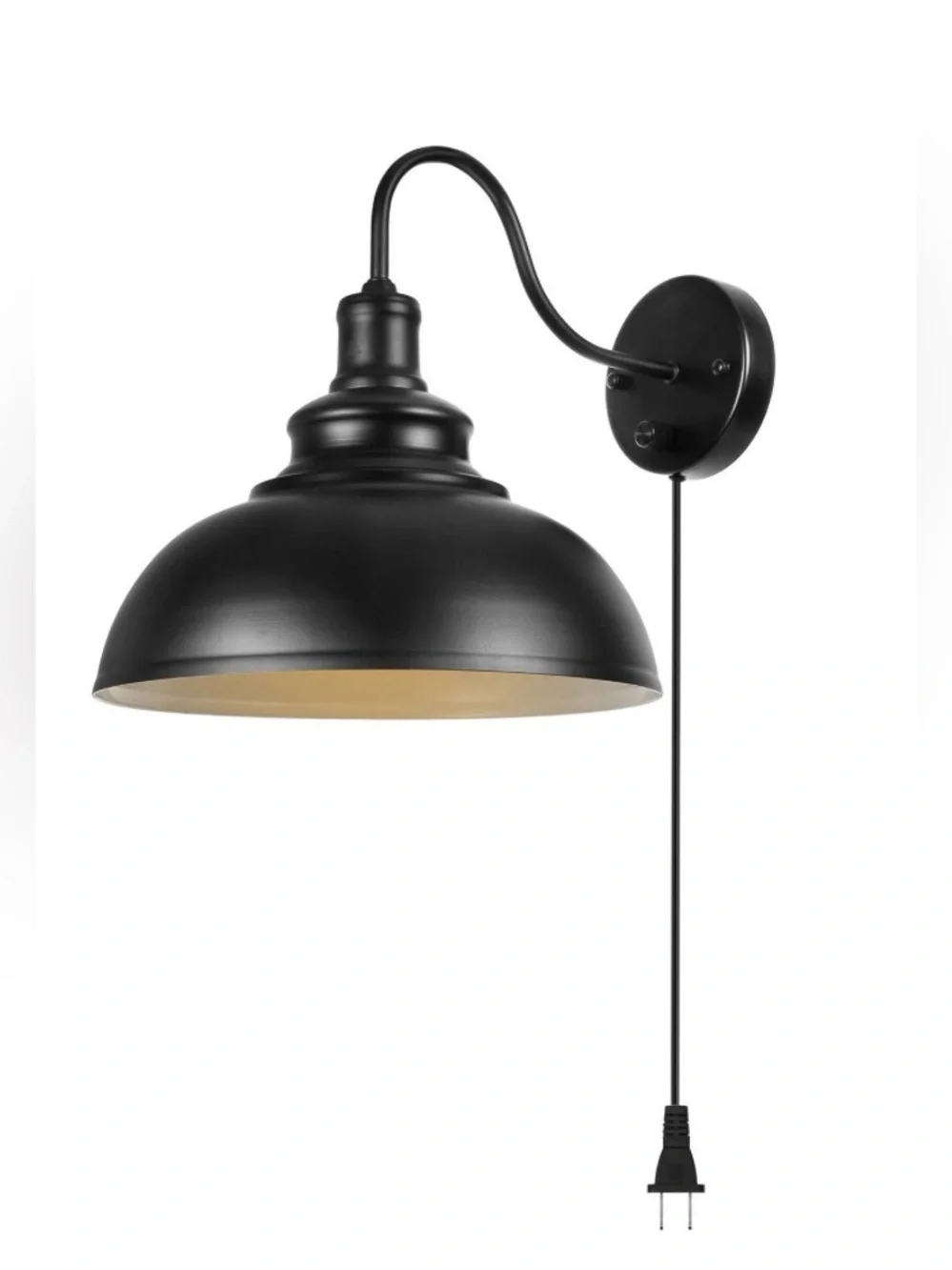 Gooseneck Wall Lamp Black Industrial Vintage Farmhouse Wall Sconce